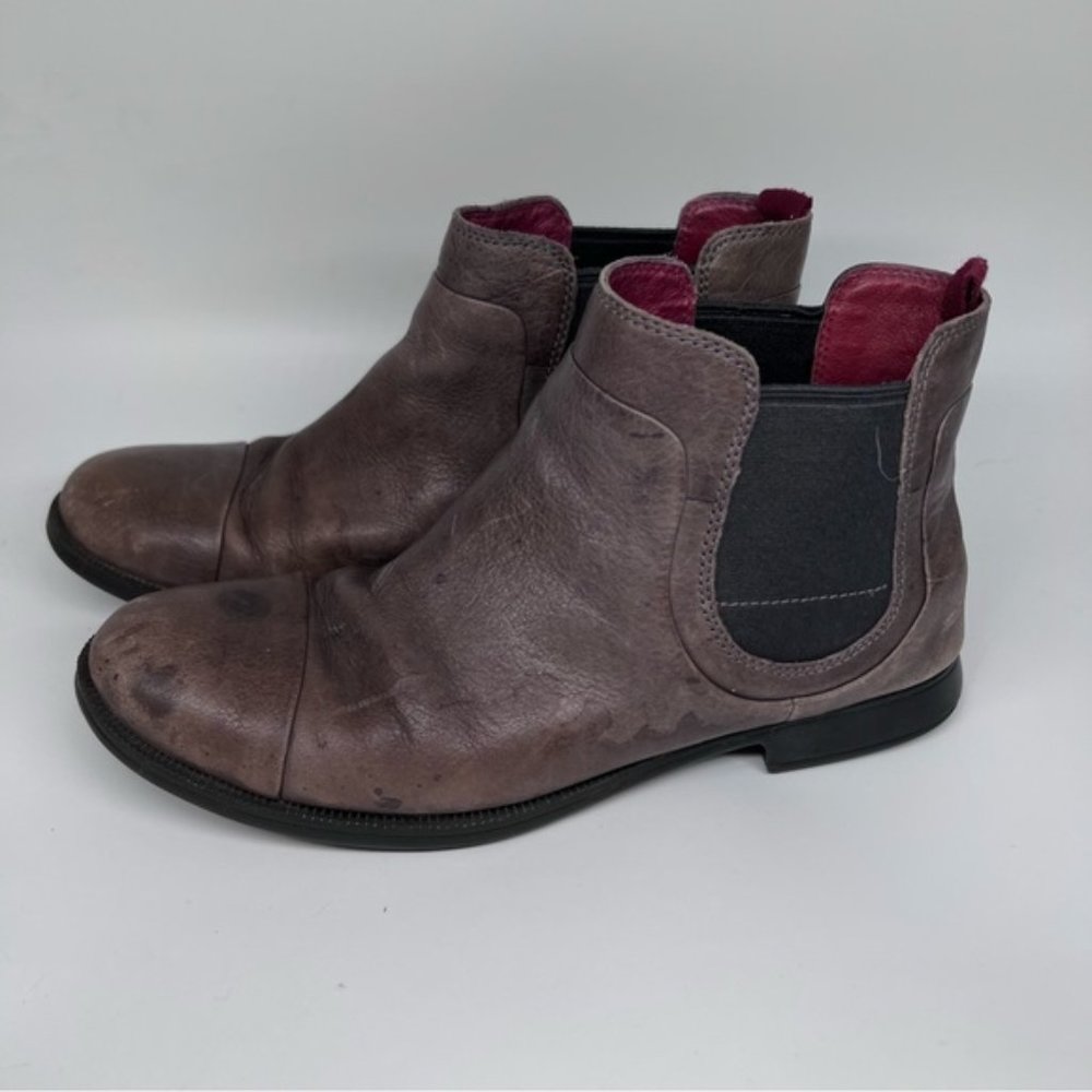 Camper MIL Brown Calfskin Leather Ankle Boots
